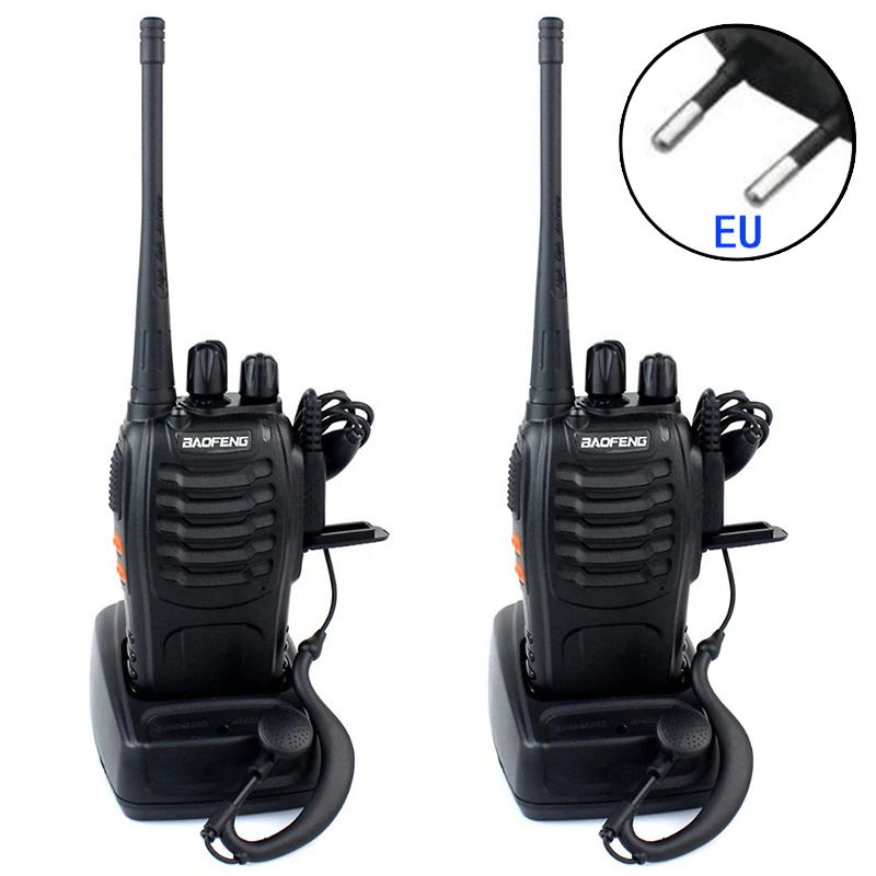 2 шт Профессиональный двухсторонний радиоприемник UHF Walkie Talkie трансивер, монтируемый без инструментов Размеры(без антенны): прибл. 60x33x115 мм