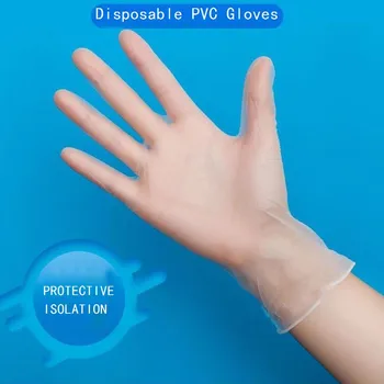 

100PCS Disposable PVC Gloves Food Grade Catering Waterproof Inspection Protectiv S-XL Transparent Eco-friendly Pe Gloves