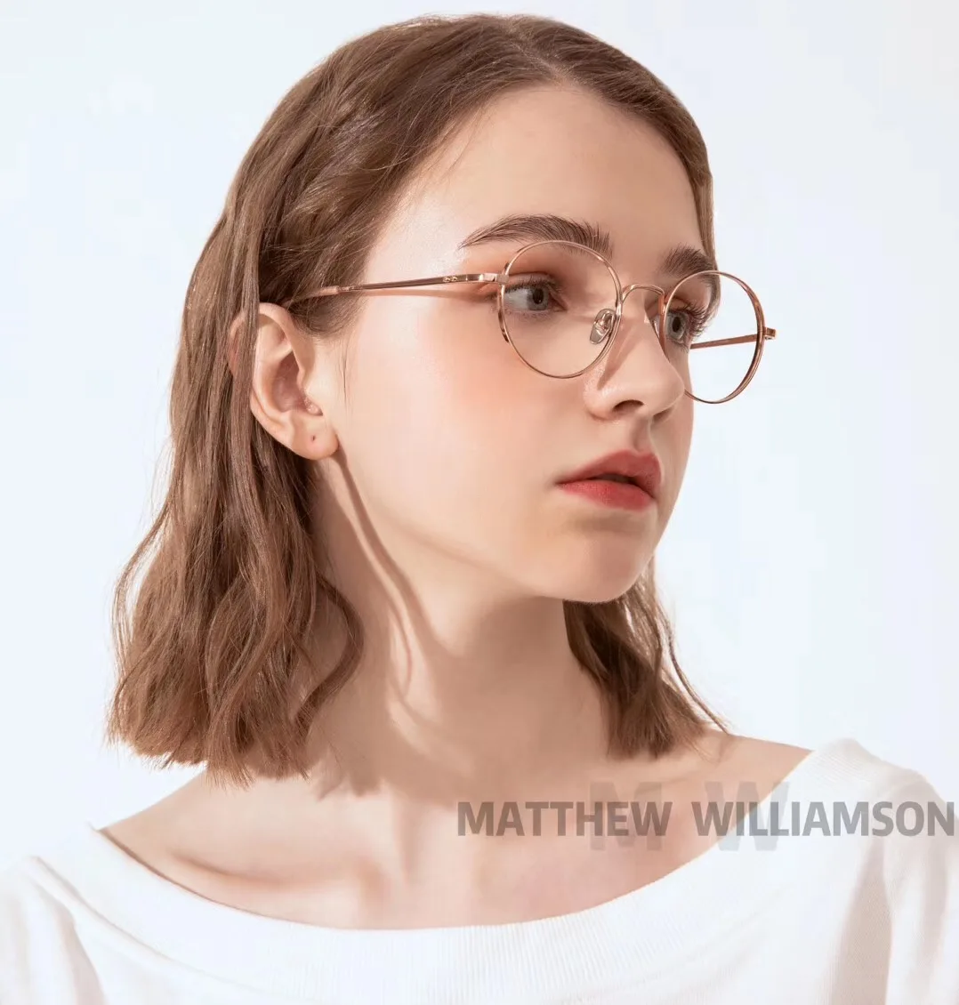 Матвей вильямсон IP титановый рецепт очки для мужчин и женщин Сверхлегкие Ретро Круглые оптические очки оправа винтажные очки