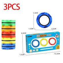 

3Pcs Magnetic Rings Unzip AntiStress Fidget Ring Spinner Toy Magic Ring Props Tools Anti Stress Figet Stress Child Toys Relief