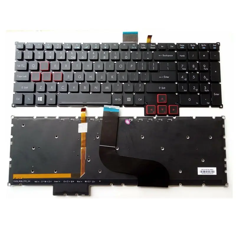 GZEELE для acer Хищник G9-791 G9-791G G9-591 G9-591R G9-591G G9-793 G9-593 G9-792 американская, с задней подсветкой клавиатуры