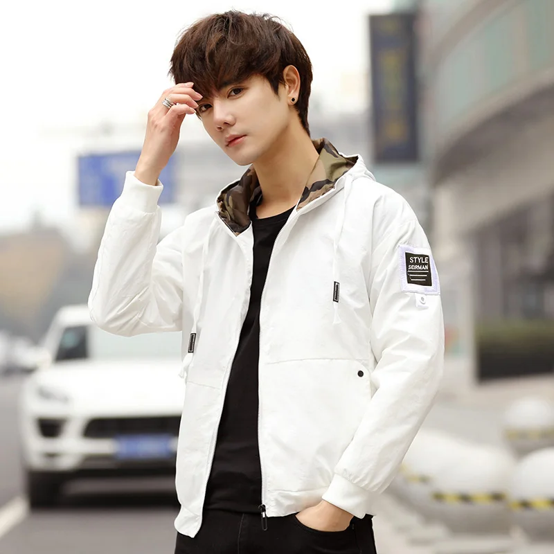 Great Value 2019 Hooded Jackets Men New Patchwork Color Block Pullover Jacket Fashion Tracksuit Coat Men Hip Hop Streetwear Jacket Men