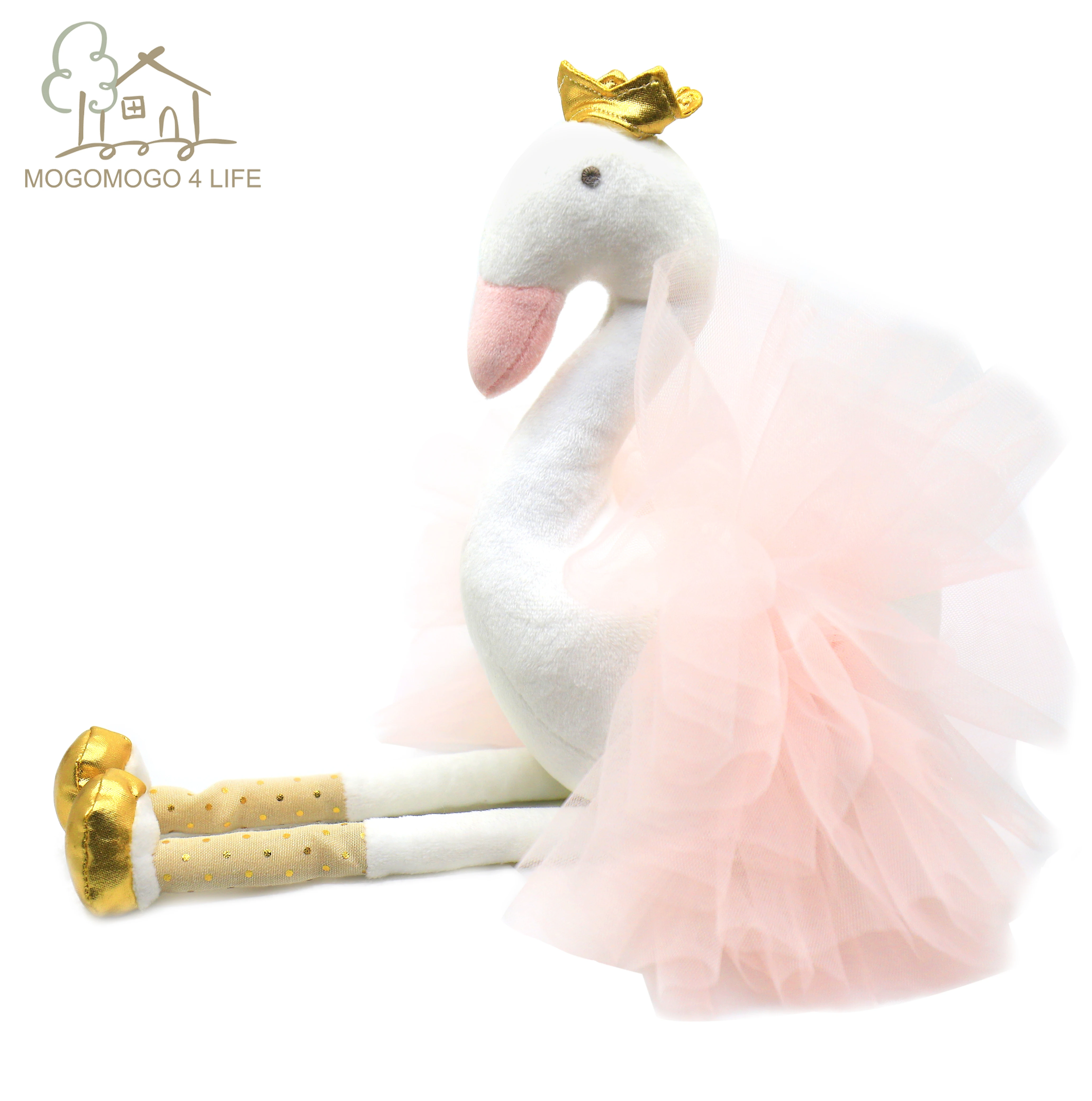 Роскошные Mogo Лебедь чучело игрушки прекрасные подарки для подруги кукла птичка