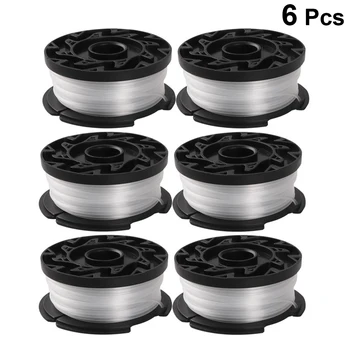 

6PCS Line String Trimmer Multifunctional Replacement Nylon Weed Grass Trimmer Line Trimmer Spool Compatible with Black Decker