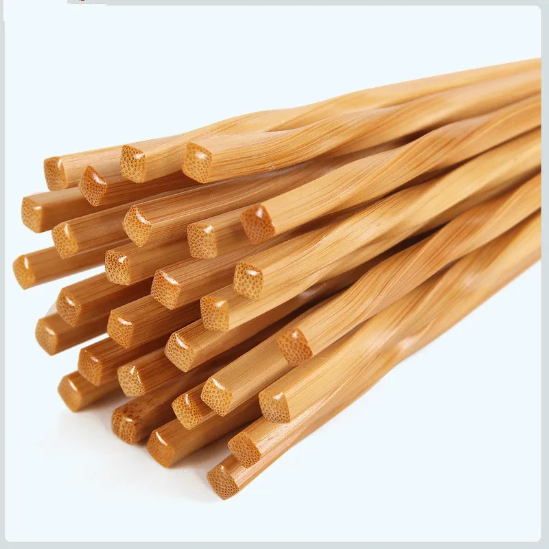 

Handmade Natural Bamboo Wood Chopsticks Healthy Chopsticks Reusable Hashi Sushi Food Stick Gift Tableware 1/5Pairs
