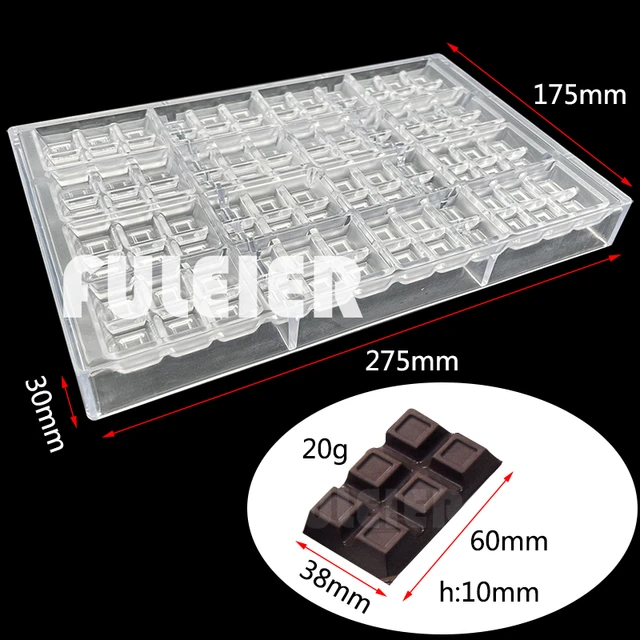 35g Polycarbonate Chocolate Bar Mould Baking Candy Bar Mold Sweets Bonbon  Cake Confectionery Tool - AliExpress