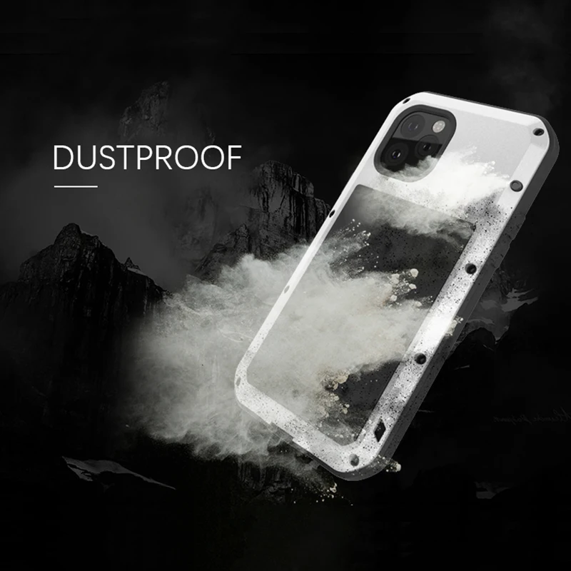 LOVEMEI мощный Алюминиевый металлический водонепроницаемый чехол для iPhone X XS XR 11 Pro Max 8 7 6S Plus противоударный полный корпус