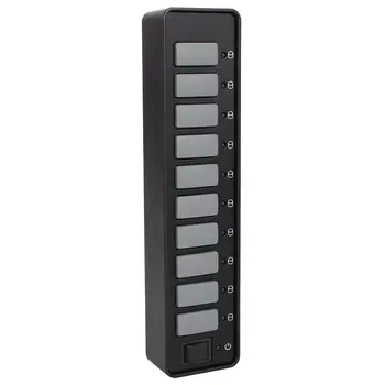 

OIMASTER 10-Port USB 3.0 Hubs Portable USB C HUB USB-C To 3.0 HUB USB3.0 With Power Switch For Computer Desktop US Plug