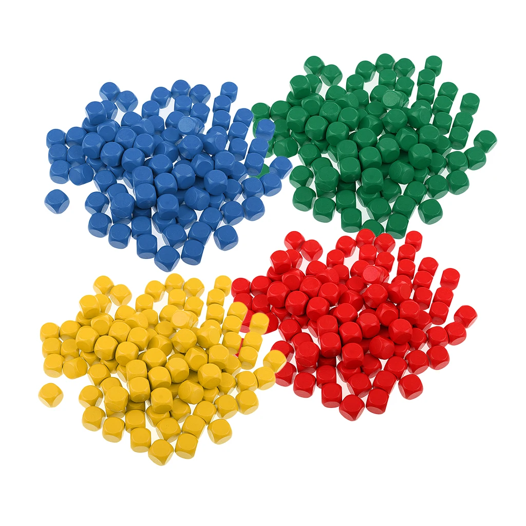 100 Pieces Wooden Blank Dice D6 Six Sided Dices for D&D RPG Games 