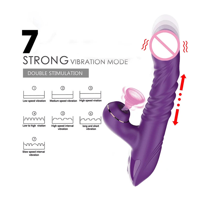 Waterproof Rabbit Vibrator Thrusting Dildos 7 Vibrations Modes for Women Silicone Soft G-Spot Vaginal massager Adult Sex Toys | Красота и