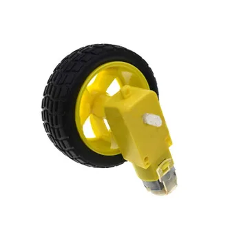 

Smart car chassis Robot tire + DC gear motor set, wheel, wheel motor 70g
