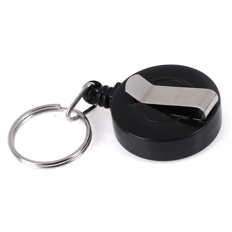 1pc Retractable Reel Key Chain Heavy Duty Badge ID Holder Belf Clip Nurse Name Card Keyring