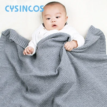 

Knitted Baby Blanket Newborn Swaddle Wrap Soft Infant Toddler Sofa Bedding Sleeping Blankets Baby Outdoor Stroller Accessory