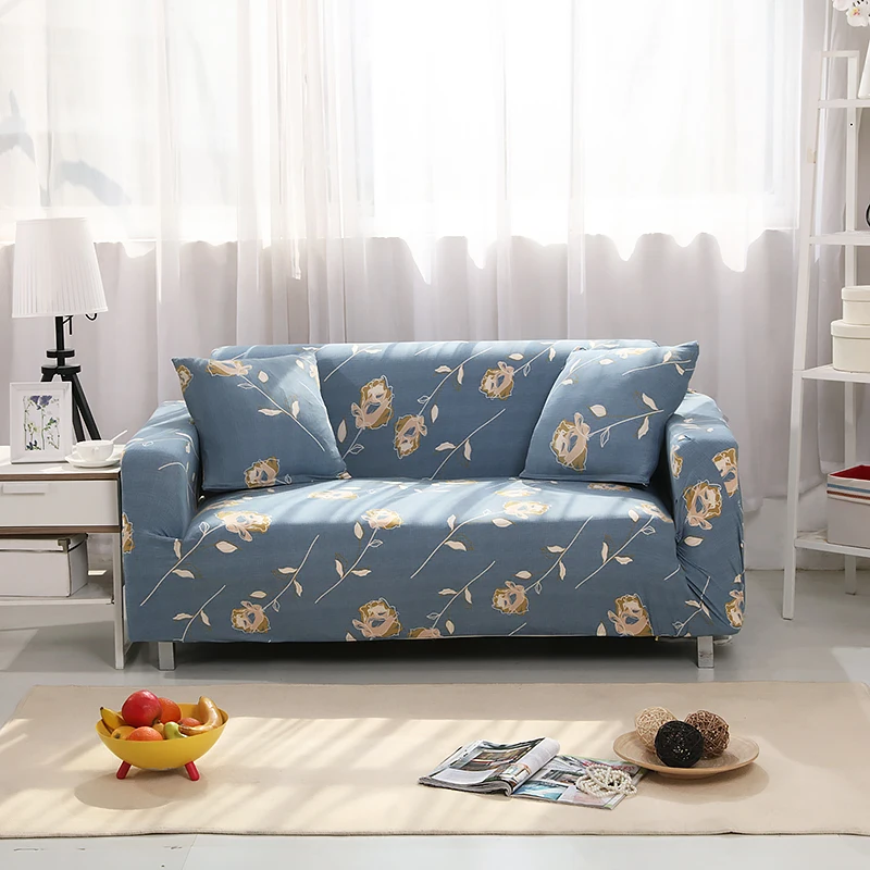 Printed Stretch Sofa Covers Furniture Protector Polyester Loveseat Couch Cover l 1/2/3/4-seater Arm Chair Cover for Living Room