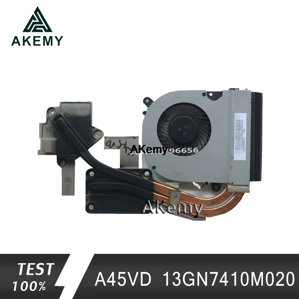 Akemy для ASUS K45V K45VD K45VS K45VM A45V A45VD A45E ноутбук Охлаждение процессора Радиатор GPU вентилятор 13GN7410M020
