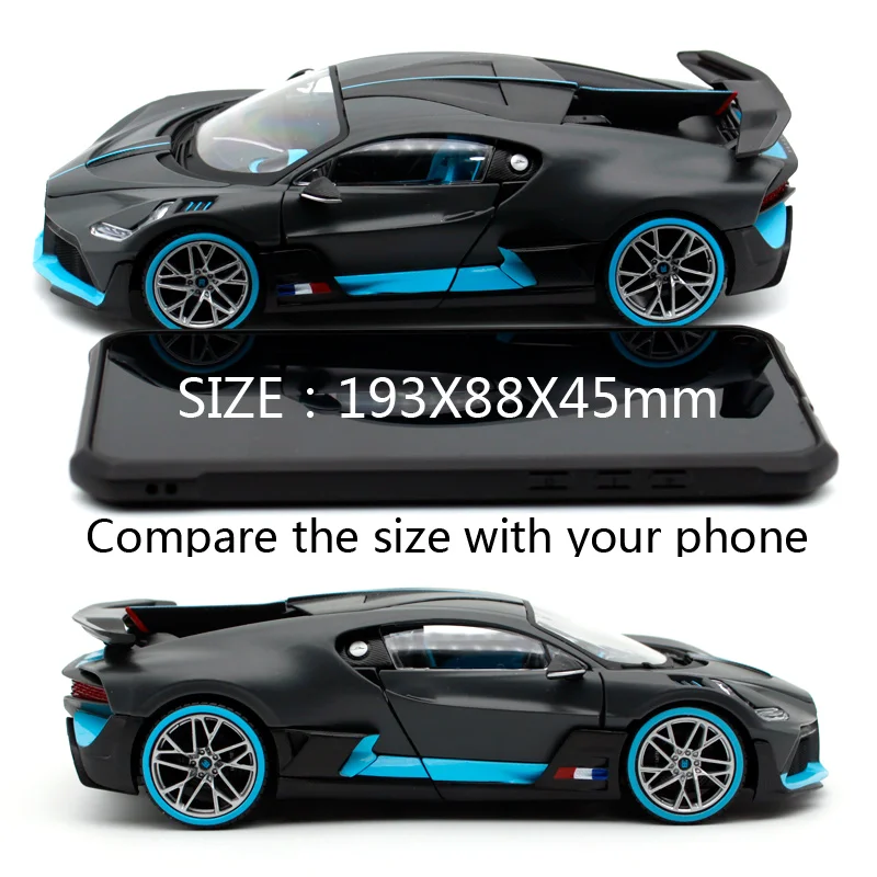 Спортивный автомобиль Maisto 1:24 2019 Bugatti Divo крутая серая литая модель гоночного