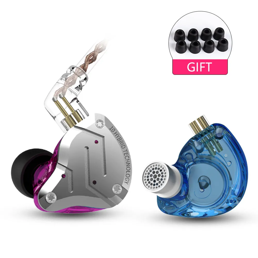 Billige AK KZ ZS10 Pro 4BA + 1DD Hybrid In Ohr Kopfhörer HIFI Laufende Sport Kopfhörer Ohrstöpsel Headset Ohrhörer KZ ZS6 AS10 ZST ZS10 ZSN ZSX