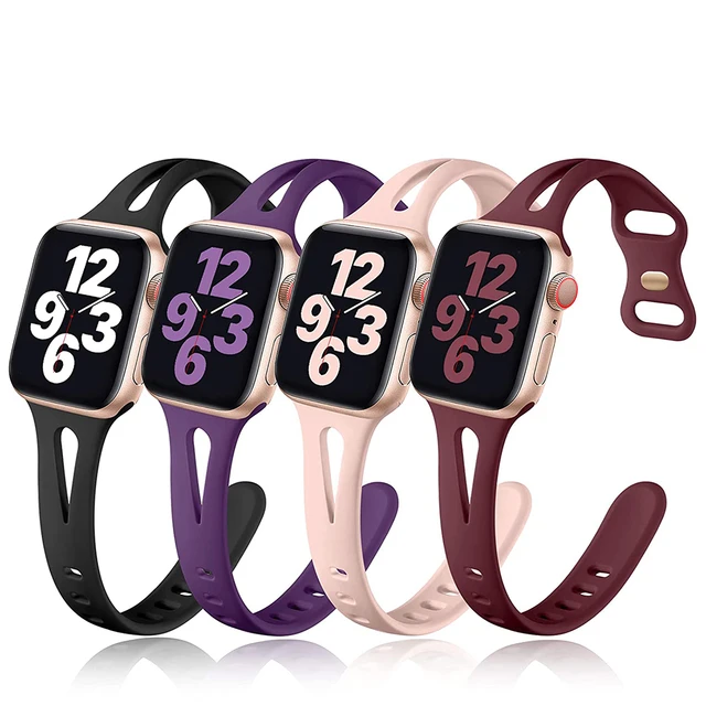 Slim Apple Watch Bands | Skinny Silicone Apple Bands