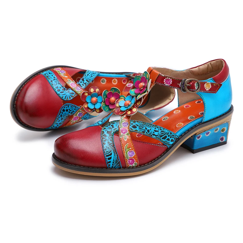 Женские сандалии-оксфорды из натуральной кожи; туфли-лодочки в винтажном стиле; женские туфли-оксфорды на каблуке; красная женская обувь; коллекция года; сезон весна-лето