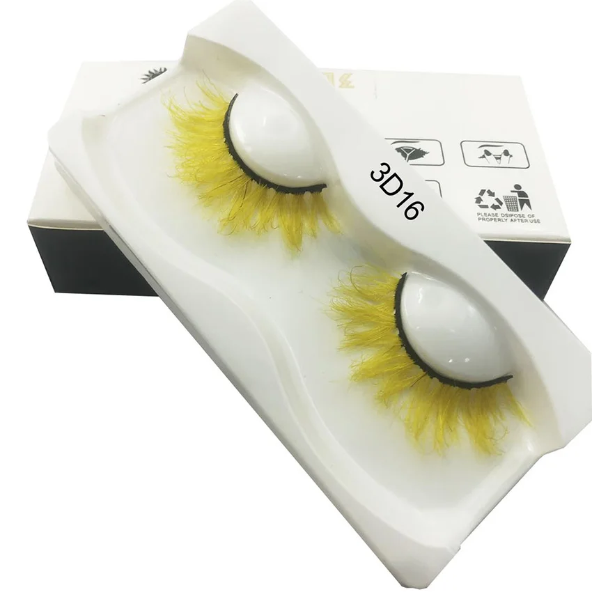 

5 Pairs Coloured Series 3D Mink Eyelashes 25mm Lashes 5D Mink Lashes Fantasy Color False Eyelashes Extension Makeup Fake Lashes