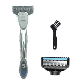 

TFLYSHAVE Men Shaver Razor Manual Shaving Razor Blade for Man Blade Refill X5 Blade with Trimmer Blade(1 Handle, 1pc X5 Blade)
