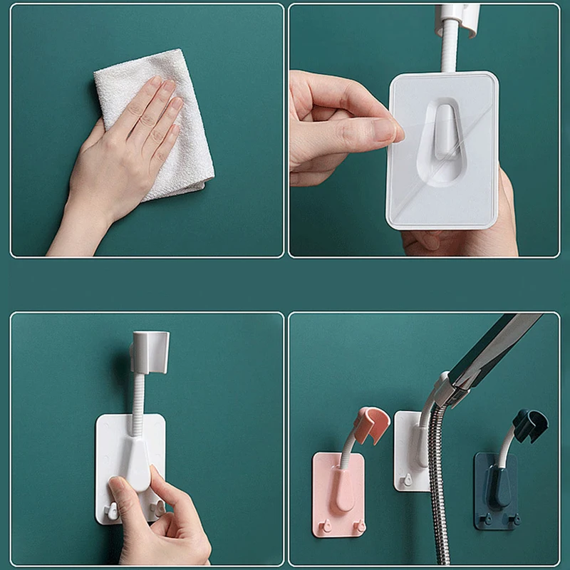 Universal Adjustable Hand Shower Holder 360&deg;Rotation Shower Head Holder Punch-Free Mounting Bracket Bathroom Accessories projector stand