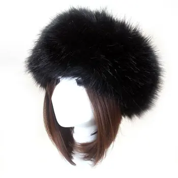 

Girls Fox Turban Visor Cap Hair Accessories Earmuff Winter Warm Faux Fur Headband Women Hair Band Autumn Outdoor Fashion