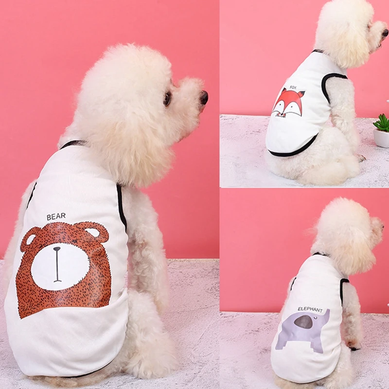 Милый мультяшный телефон жилет для маленьких собак Shih Tzu рубашки Мопсов оптовая