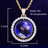 Custom Made Photo Rotating Double-Sided Medallions Pendant Necklace 4mm Tennis Chain Zircon Men's Hip Hop Jewelry 2x1.65 inch ► Photo 3/6
