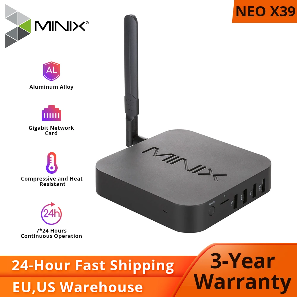 MINIX NEO X39 Smart TV Box Hexa Core CPU HDR/4K Player 64-bit 4GB/32GB mit USB-C Android 7.1.2 with SOC RK3399 BOX | Электроника