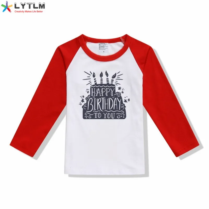 LYTLM/Детские топы для девочек, футболка для мальчиков с днем рождения футболки для дня рождения для девочек рубашки с длинными рукавами для девочек Осенняя футболка для маленьких девочек