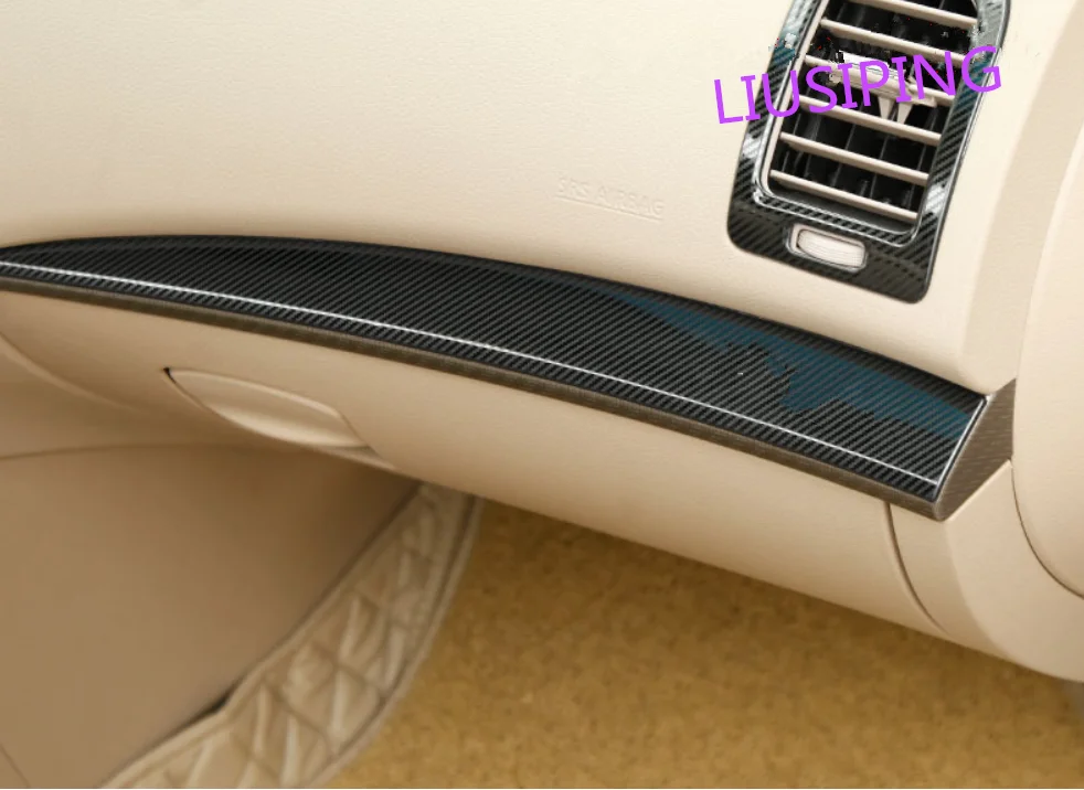 Fit For Nissan Teana Altima 2013- Carbon Fiber style Dashboard Decorative Strip Trim