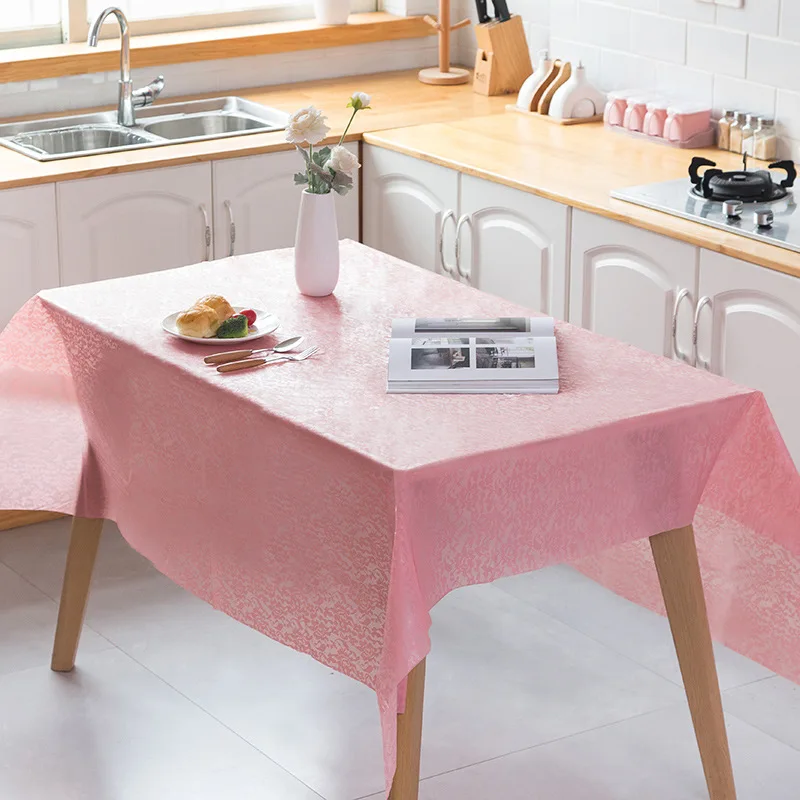

Waterproof Table Cloth Plastic Tablecloth Disposable for Party Wedding Kitchen Decoration PE Table Cover Oilproof Toalha de Mesa