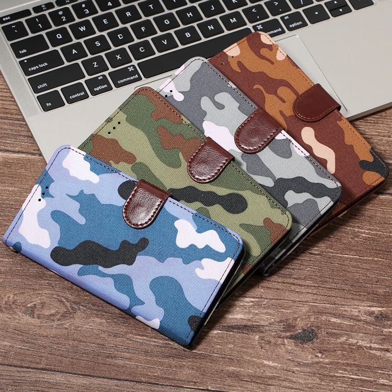 

Camouflage Army Wallet Case For ZTE Blade V6 V7 V8 V9 Z18 Mini Lite Plus Book Flip Cover PU Leather Stand Phone Cases