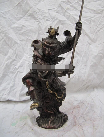 407+++ Классическая Бронзовая скульптура Китайская народная Sun Wukong статуя короля обезьяны