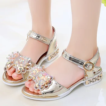 

2020 New Toddler Girl Sandals Size 26-36 Girl Gold Shoes Fashion Girls Sandals Summer Kids Shoes Patent Leather Sandals Kids