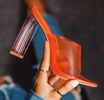 

Femmes sandales summer sandals women 2020 New Fashion high heels shoes female shoes for women slippers clear heels Jelly Shoes
