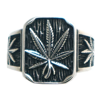 

316L Stainless Steel Punk Gothic Newest Leaf Ring