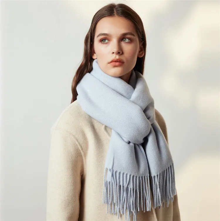 Brands Warm Cashmere Scarf Female Thick Soft Winter Poncho Brown Long Shawl Plaid Wrap For Women Tassel Stoles Lady Wool Scarfs