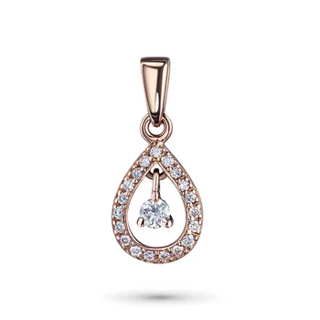 

Pendant in red gold with diamonds