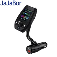 Jajabor Bluetooth 5,0 автомобильный комплект громкой связи fm-передатчик модулятор AUX MP3-плеер QC3.0 Быстрая зарядка 1,8 дюймов большой экран