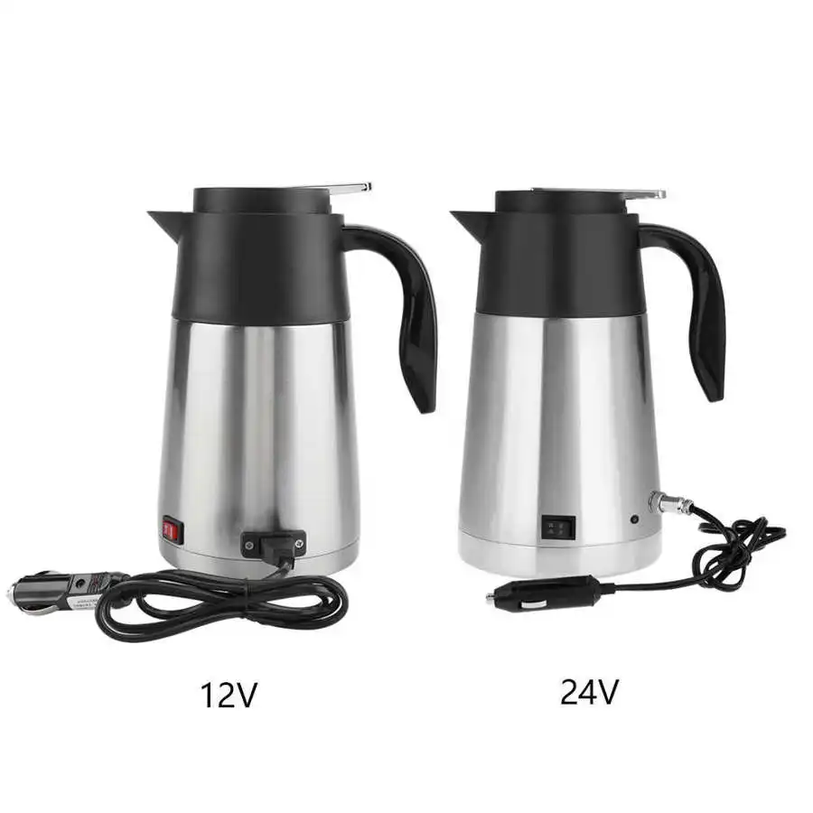 

12V 24V Electric Kettle 1300ml Stainless Steel Car Truck Travel Coffee Tea Water Boiler Pot