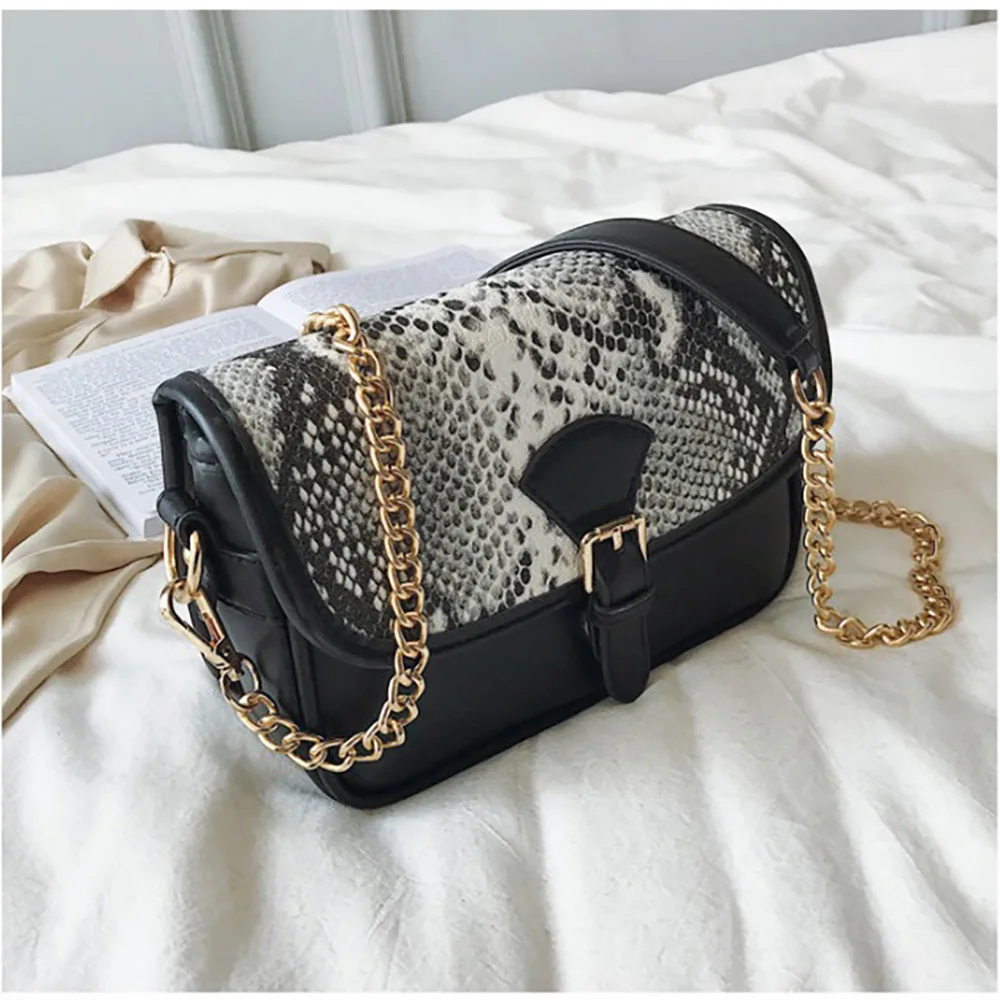 

luxury handbags women bags designer ladies shoulder crossbody handbags new fashion snake pattern chain women small square bags