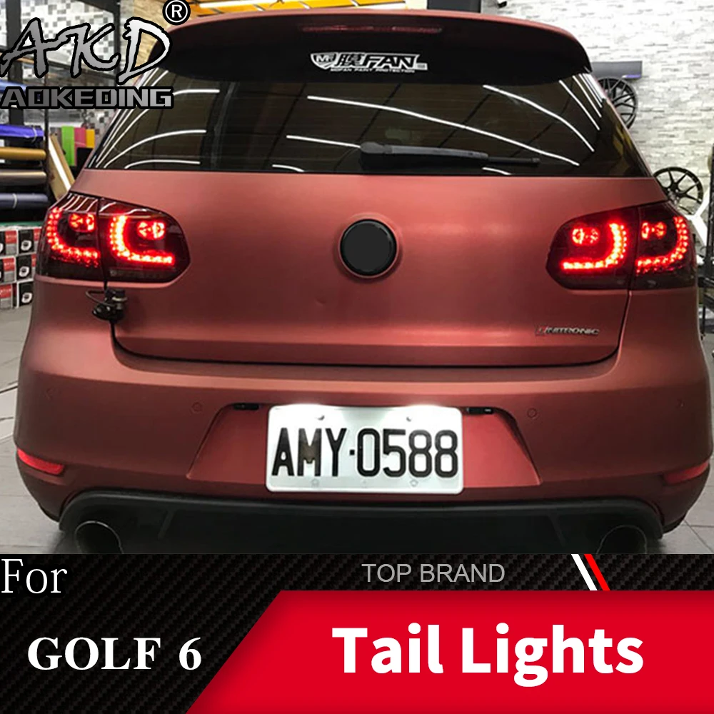 Задняя фара для VW Golf 6 2009-2012 R20 MK6 светодиодный задние фары противотуманные дневные
