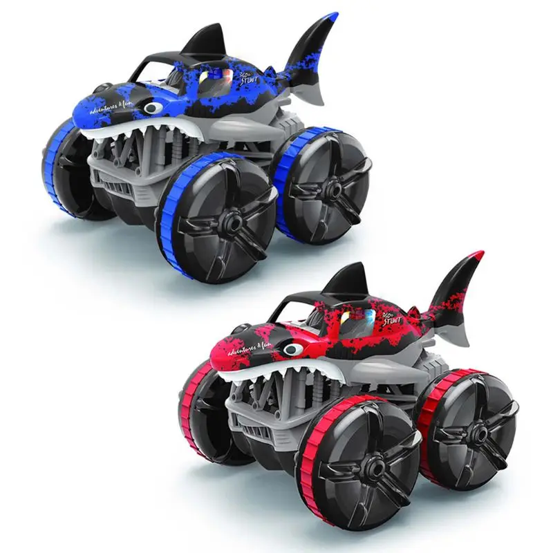 

2.4G Waterproof Remote Control Amphibious Grass Land Driving Shark Light RC Car