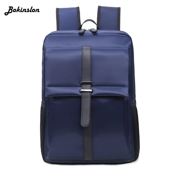 

Bokinslon Casual Student Backpack Male Drawstring Oil Wax Canvas Bag Diagonal Man Travel Backpack