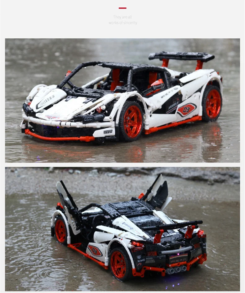 13067 MOC-3918 ICARUS Supercar Veneno Roadster Compatible Building Blocks Bricks Educational Toys Gifts 20087
