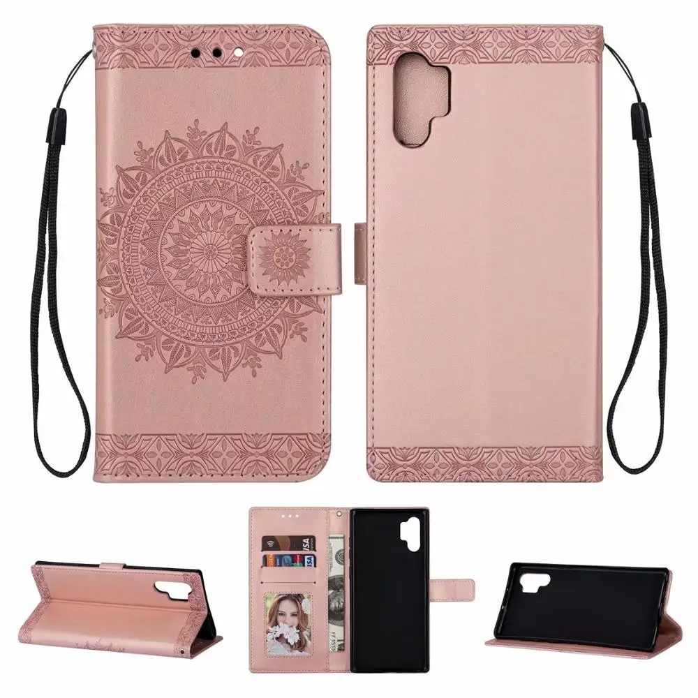 

Luxury Rugged Case For Samsung Galaxy Note 10 Plus Wallet PU Leather Stand Cover For Note 9 Silicone With Card Slot Flip Cases