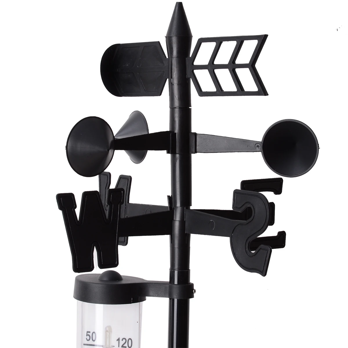 Multifunction Outdoor Garden Weather Station Meteorological Measurer Vane Tool Wind Rain Gauge Temperature Instruments
