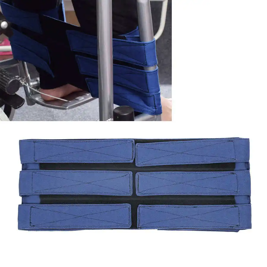 

1set Adjustable Wheelchair Leg Strap Pain Relief Wheelchair Footrest Non-Slip Leg Restraint Strap Seat Belt Braces Supports